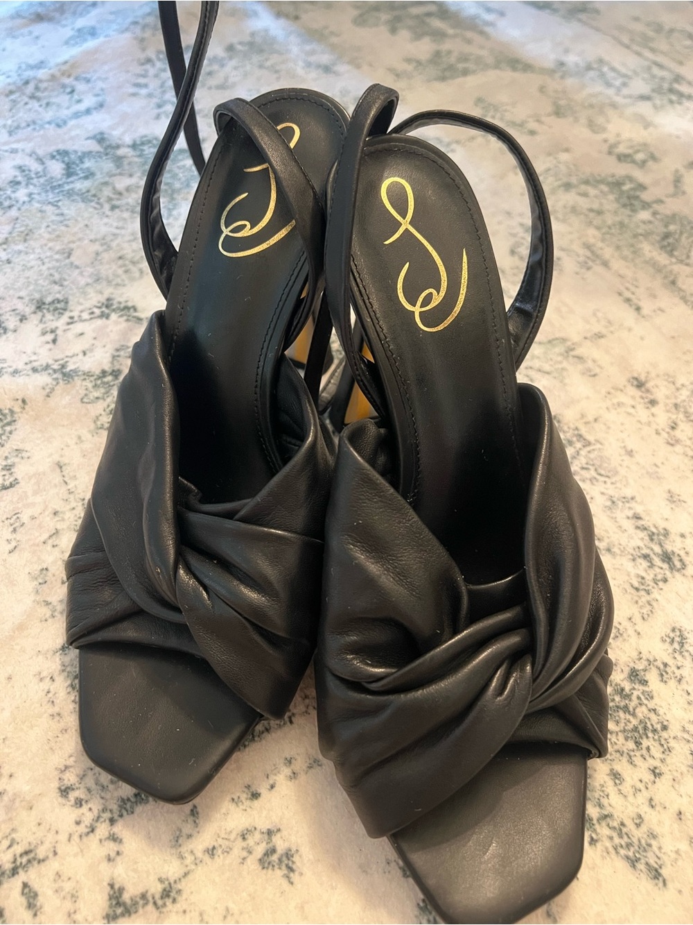 Sam Edelman Women's Black Knot Front Slingback Heels Size 9